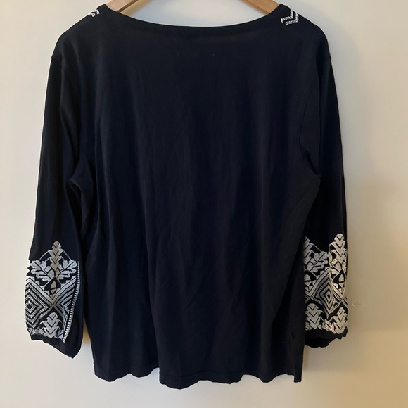 J crew embodied 3/4 sleeve top - Picture 5 of 5